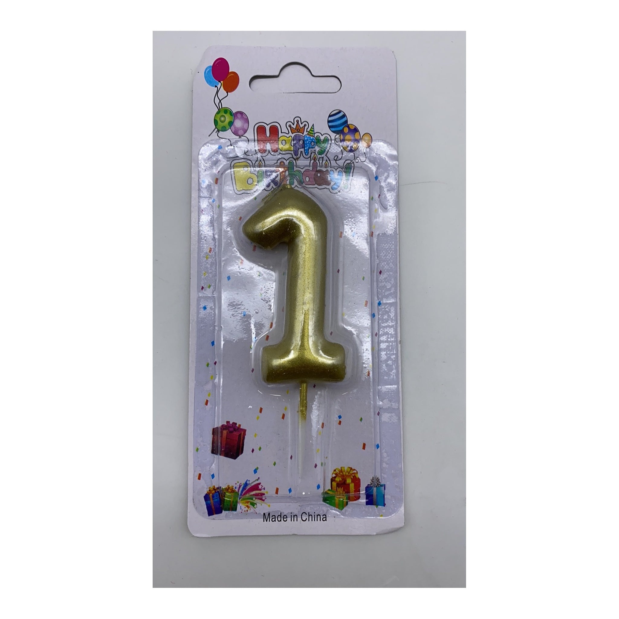 Number Candle Gold 1